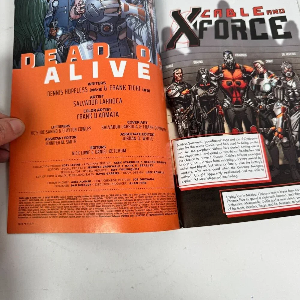 Marvel Cable and X-Force Vol 2 Dead or Alive Trade Paperback 2013 First Printing